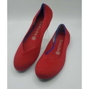 Rothy's The Flat Chili Red Knit Fabric Ballet Flats Shoes Women’s Size 7